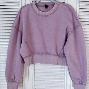 Wild Fable Lavender Cropped Sweatshirt Size XL